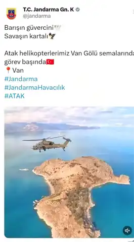 Atak Helikopterleri Van Gölü'nü Gözetliyor